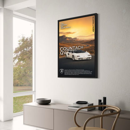 Lamborghini Countach QV LP5000 Poster | Iconic Supercar Print | High-Speed Wall Art Decor | Classic Automotive Poster