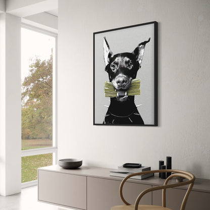 Fierce Doberman | Urban Minimalist Gray