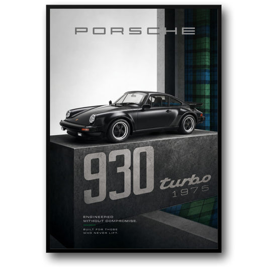 Porsche 930 Turbo 1975 | Klassieke Auto Enthousiast Kunst | Luxe Vintage Auto Poster | Hoogwaardige Print Decor
