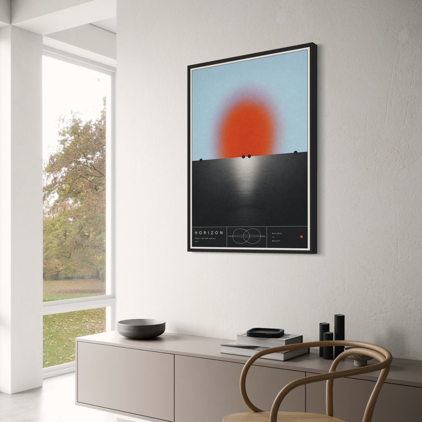 Abstract Sun Horizon | Equilibrium Series Art Print | Modern Wall Decor Poster | Balance Beauty Design | Home Living Room Office