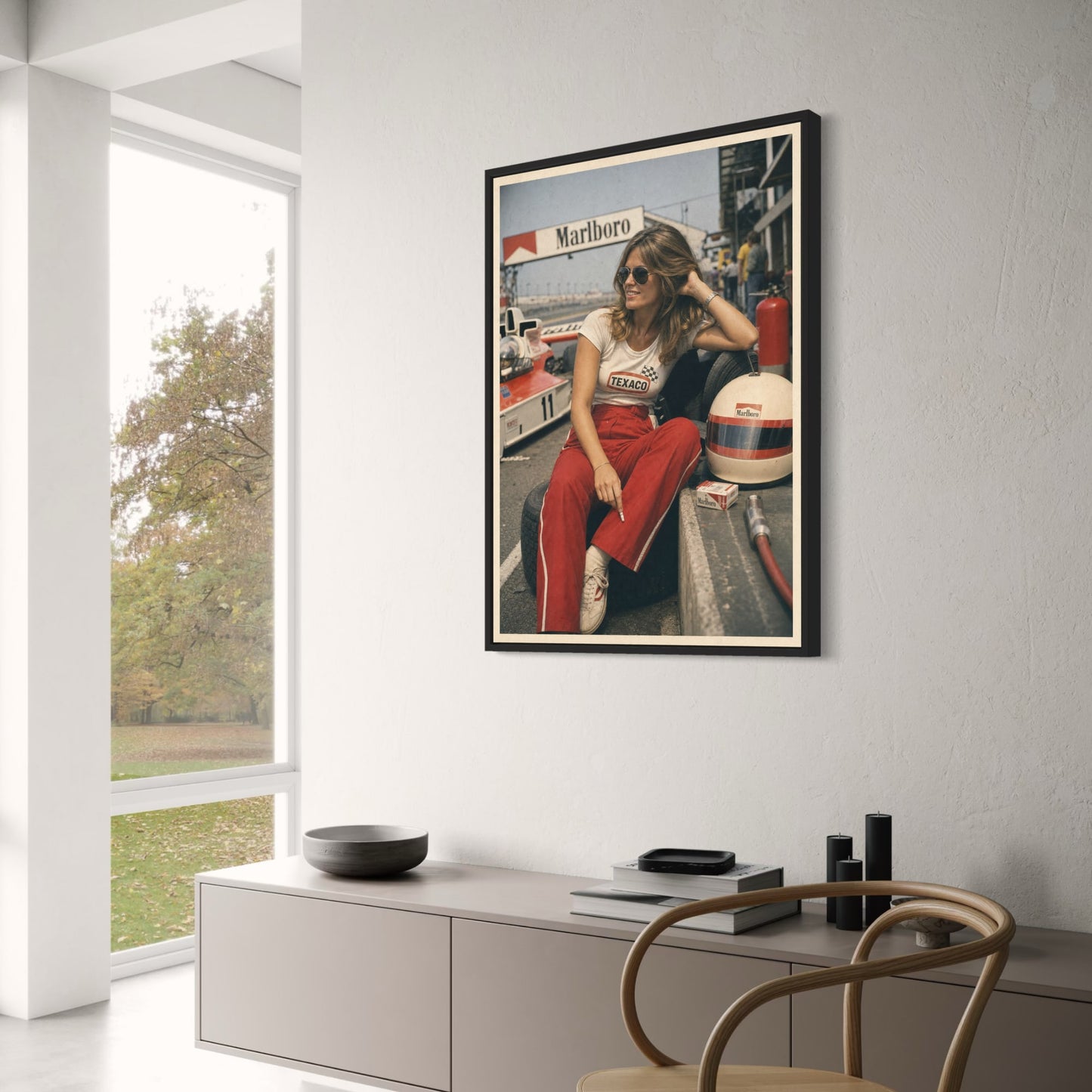 Vintage Racing Enthusiast Style | Retro Motorsport Scene | Classic Trackside Look | Wall Art Print Poster