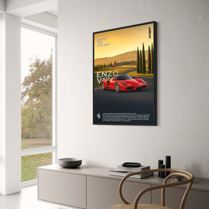 Ferrari Enzo V12 Supercar Tribute | Iconic Italian Racing Art Print | Automotive Decor Poster for Enthusiasts | Speed and Luxury Memorabilia