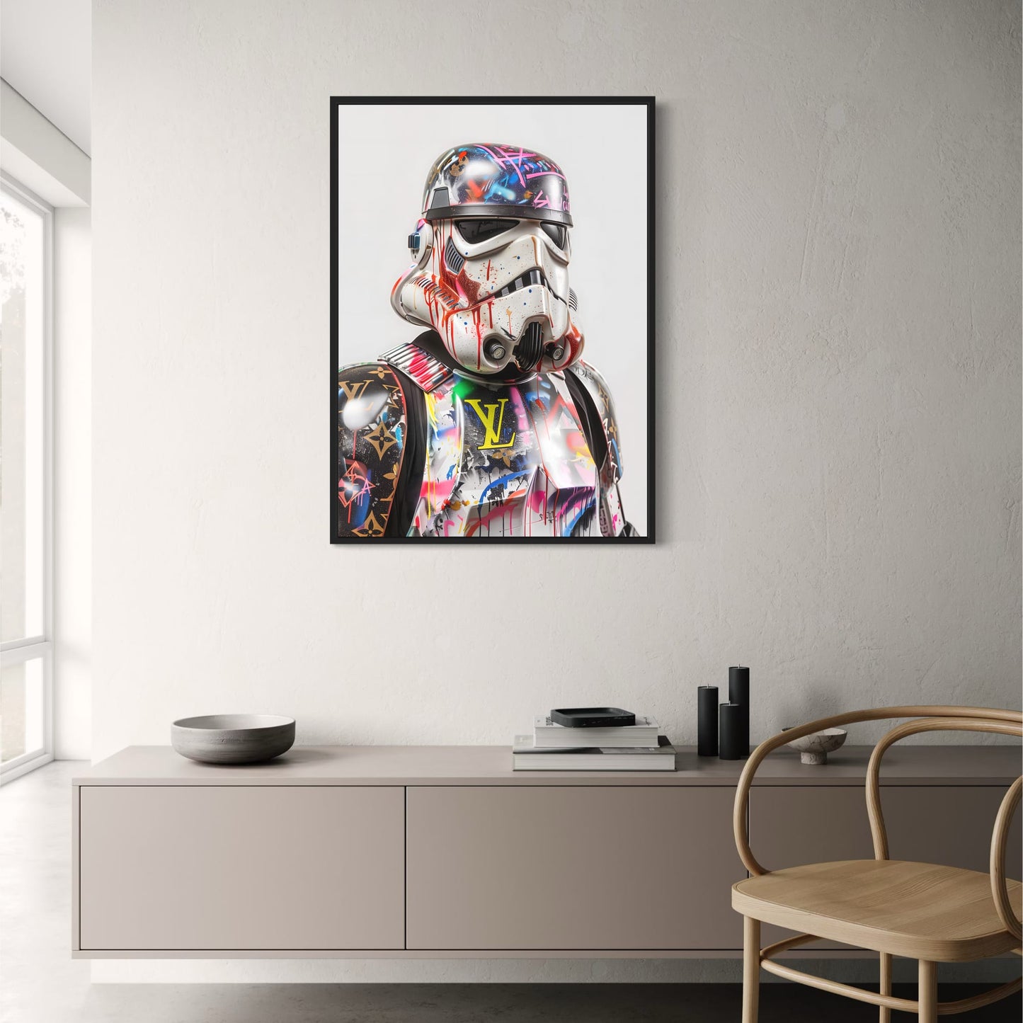 Stormtrooper | Vibrant Graffiti | Bold Sci-Fi Street Art