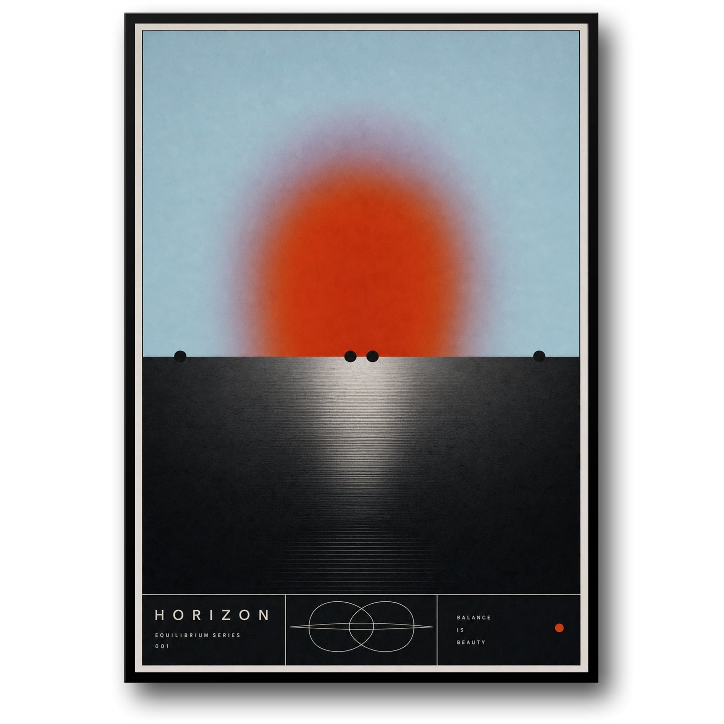 Abstract Sun Horizon | Equilibrium Series Art Print | Modern Wall Decor Poster | Balance Beauty Design | Home Living Room Office