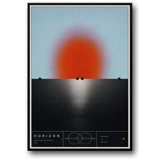 Abstracte Zonsondergang | Equilibrium Serie Kunstafdruk | Moderne Muurdecoratie Poster | Balans Schoonheid Ontwerp | Woonkamer Kantoor