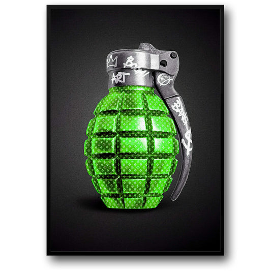 Groene Granaat | Straatkunst Graffiti | Moderne Stedelijke Decor