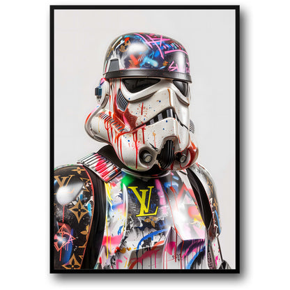 Stormtrooper | Vibrant Graffiti | Bold Sci-Fi Street Art