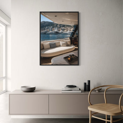 Luxury Yacht Seascape | Nautical Theme Decor