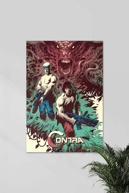 CONTRA #01 Nostalgie-Spiel-Poster