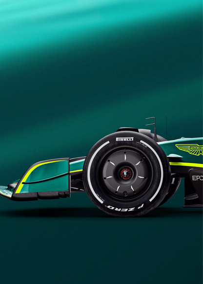 3-teiliges Leinwandbild | Aston Martin F1-Autoposter | Formel-1-Rennkunst | Heimdekoration | Motorsport-Geschenkidee