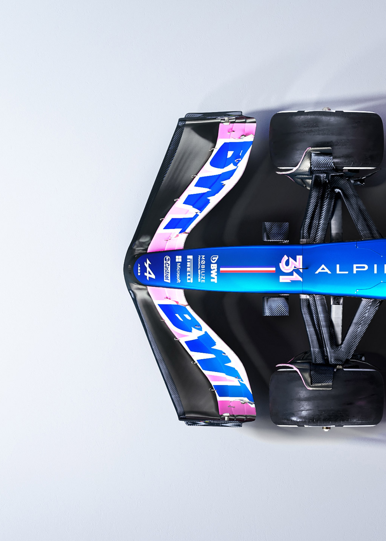 3-Piece | Alpine F1 Team Car | Formula 1 Racing Art | Triple Panel Motorsports Poster | Wall Decor Decor