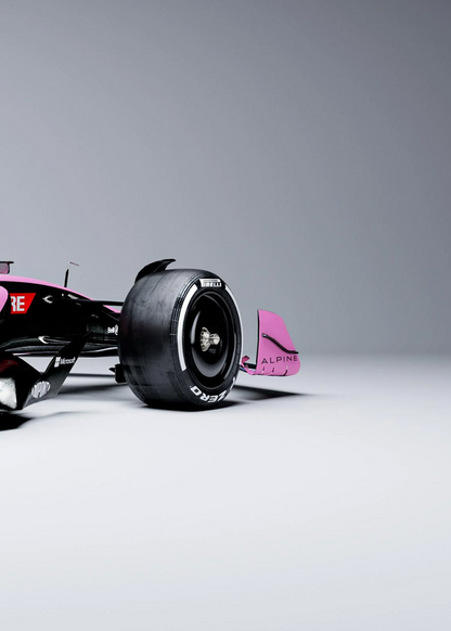 Alpine F1 Race Car Poster | 3-Piece Wall Art | Formula 1 Racing | Triple Panel Motorsport Print