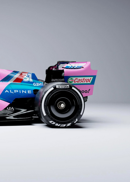 3-teiliges Wandbild | Formel-1-Rennwagen-Poster | Alpine F1 Team | Hochwertiger Druck | Wohndeko