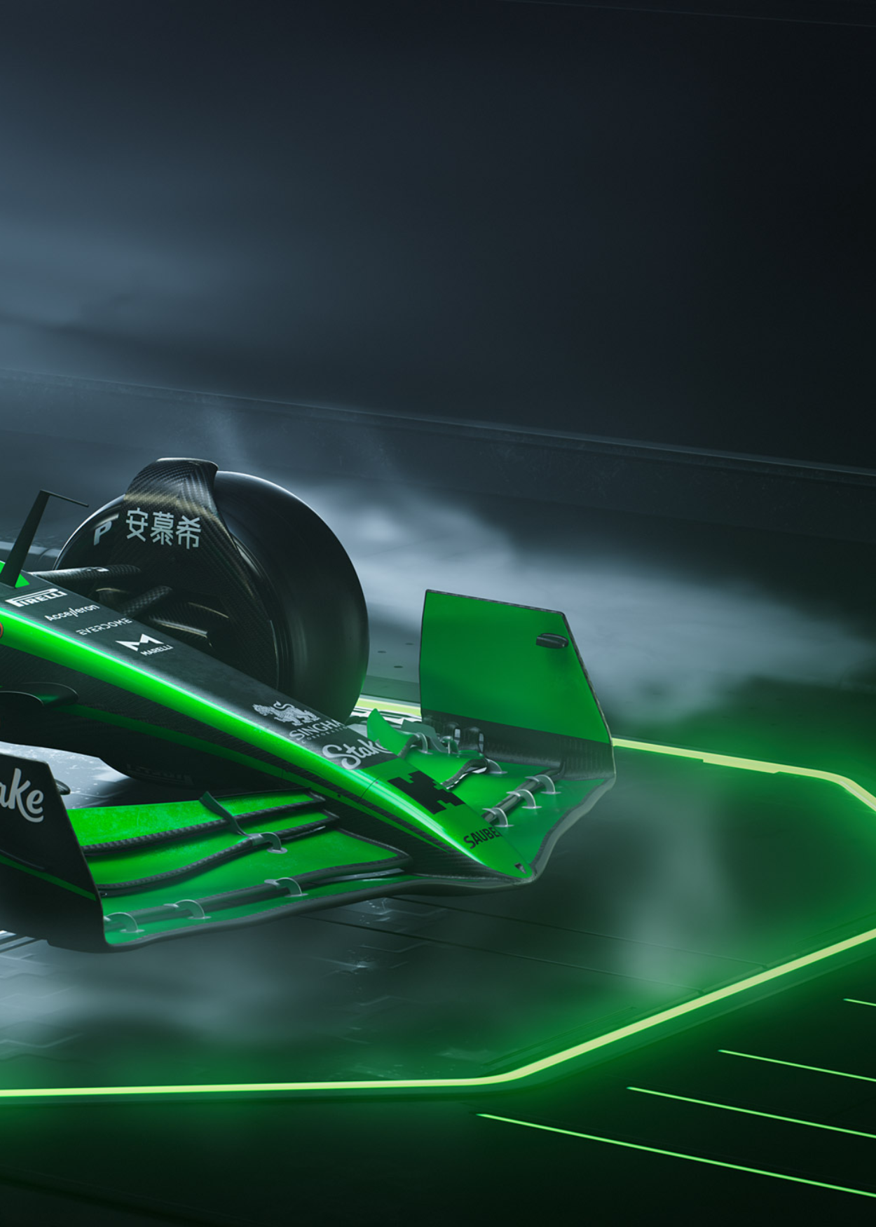 3-Piece Wall Art | Formula 1 Car Poster Set | High-Speed Racing Print | Sports Car Decor | Stake Kick Sauber F1 | Home Art Collection | Dynamic F1 Team Design | Motorsport Enthusiast Decor