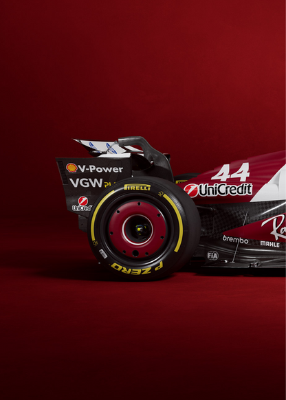 Ferrari F1 Dreifach-Poster | Formel-1-Rennwagen-Kunstwerk | Charles Leclerc-Poster | Lewis Hamilton-Poster | Wandkunst-Dekor | Motorsport-Poster-Set