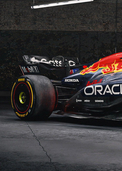 3-teilig | Red Bull | F1 | Max Verstappen Saison 2025 | Dreiteiliges Formel-1-Rennwagenposter | Lebendige Darstellung des gesamten Fahrzeugprofils | Kunstwerk in Sammleredition