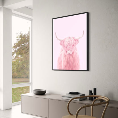 Roze Hoogland Koe | Fantastische Wezens Kunst