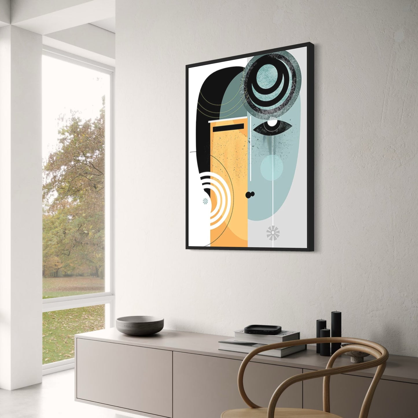 Dual Perspectives | Abstract Art | Home Decor Poster | Vibrant Colors | Wall Art | Modern Design | Visual Artwork