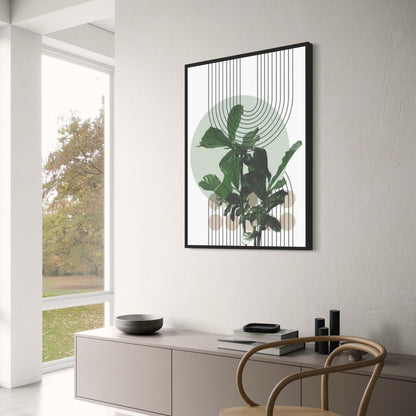 Moderne botanische Harmonie | Lineares Naturdesign
