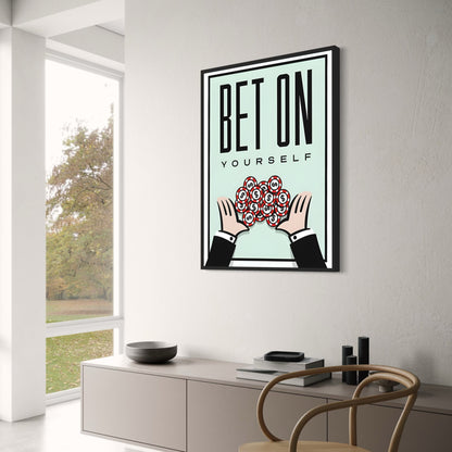 Monopoly Motivation | Bet On Yourself | Inspirational Artwork