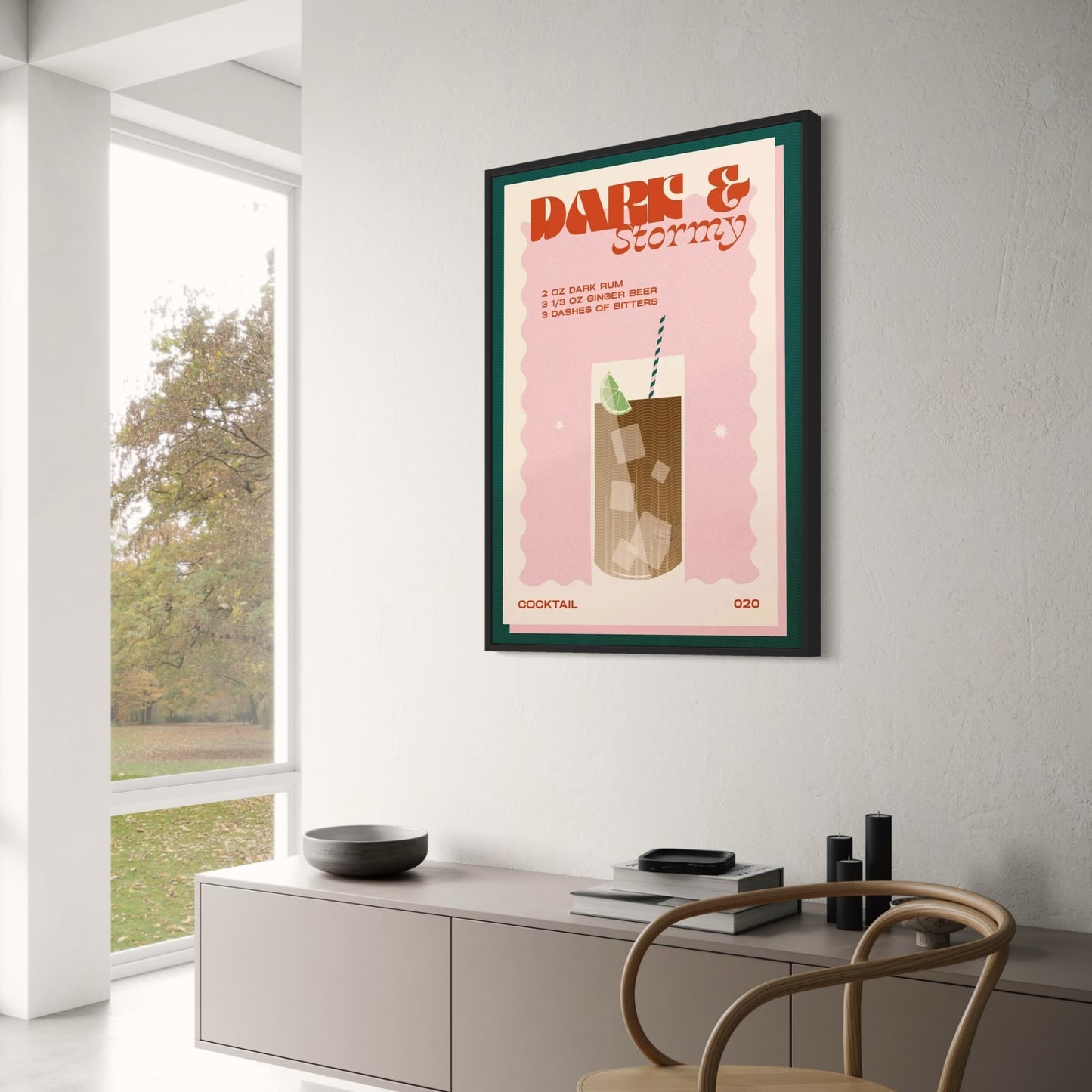 Vintage Dark and Stormy Cocktail | Bar-Dekor