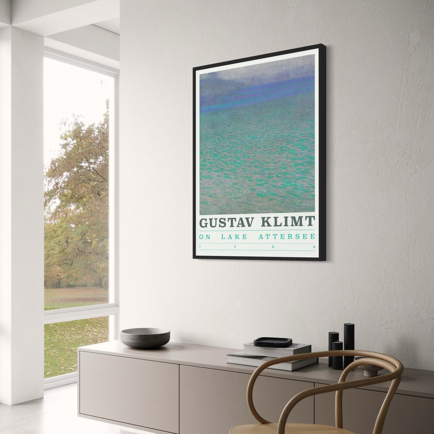 Meer Attersee door Gustav Klimt | Rustig Landschap