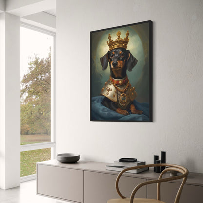 Königliche Dackeluhr | Verspielte Hundekunst