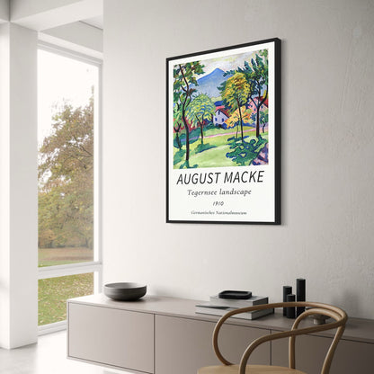 August Mack | Tegernsee Landschaft 1910 | Kunstdruck | Vintage-Kunstwerk-Poster | Wanddekoration | Malerische Natur | Impressionistische Landschaft | Wohndekor-Poster
