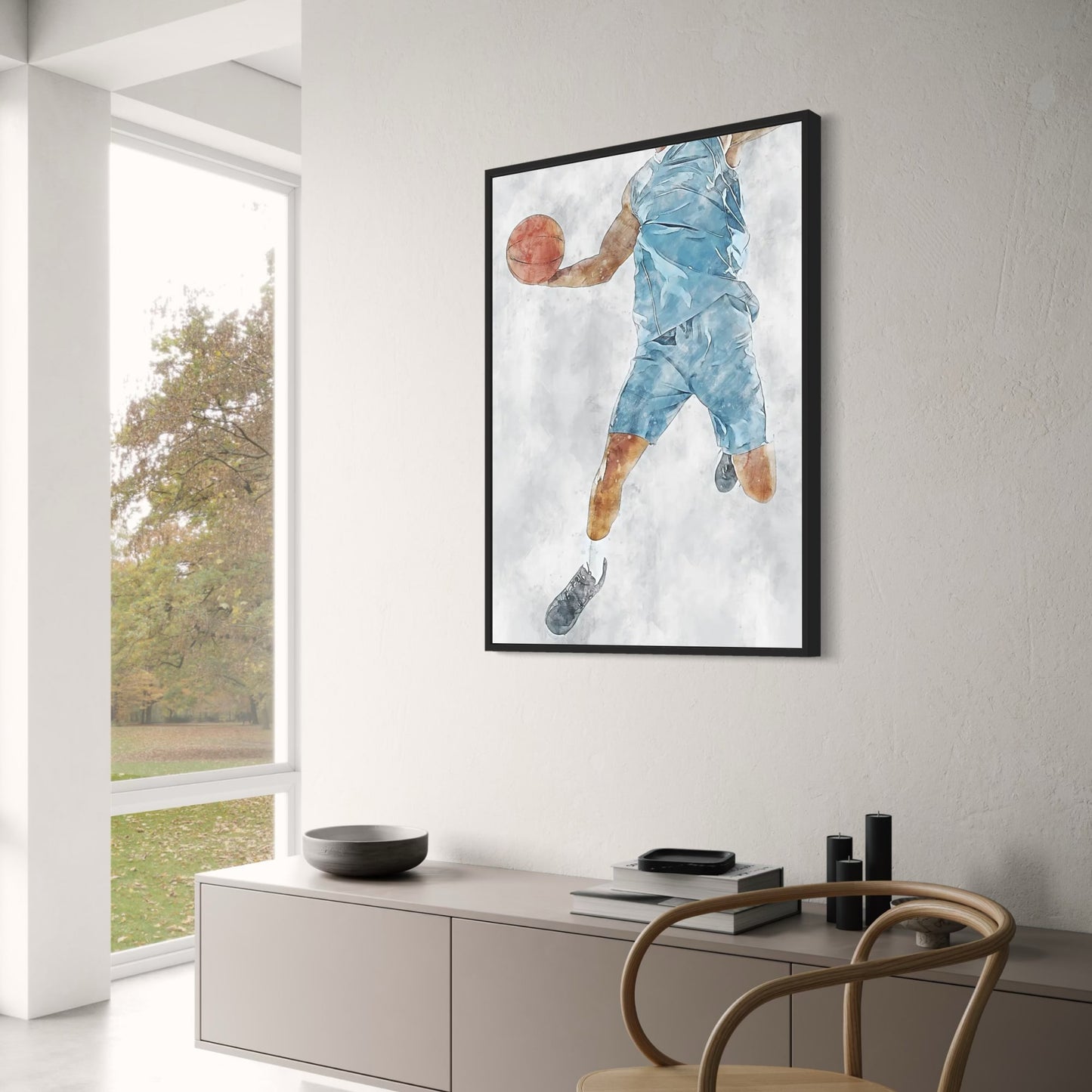 Dunk Poster | NBA Art Print | Basketball Spirit | A Tribute to Passion and Perseverance | Sports Wall Decor