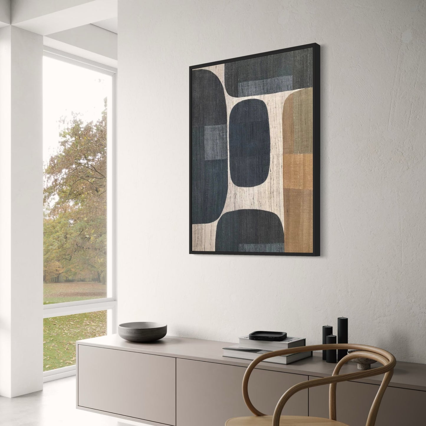 Organic Forms Poster | Home Decor Wall Art | Abstract Nature-Inspired Design | Modern Artwork Print | 24x36 Inches | Living Room Decoration