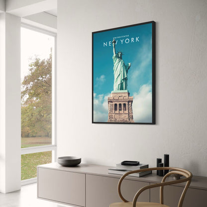 Statue of Liberty Poster | New York | USA Landmark | Explore Freedom & Inspiration | Decorative Wall Art
