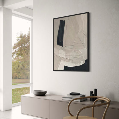 Negatieve Ruimte Minimalistisch | Zwart & Wit Abstract