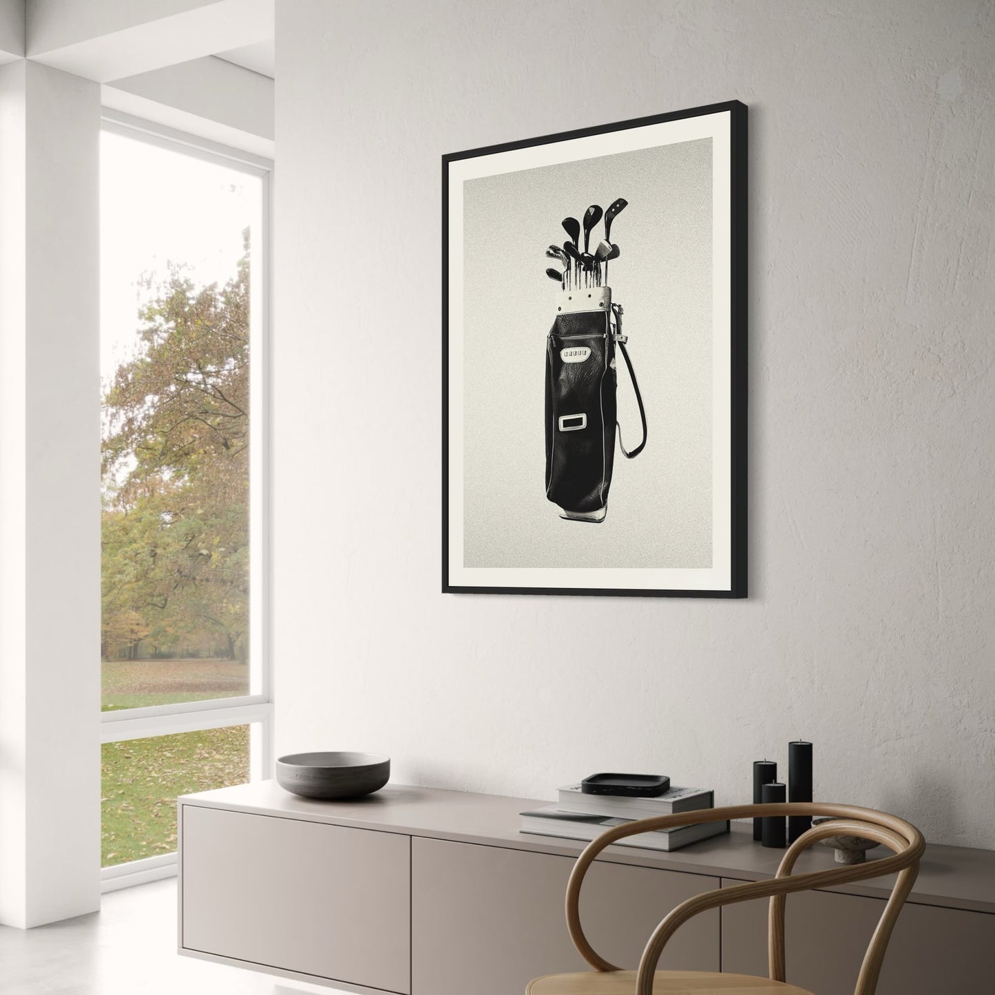 Vintage Golf Bag Poster | Celebrating Iconic Golf Legends | Dynamic Artwork of Players' Skill, Passion & Legacy | Perfect for Home Decor & Golf Enthusiasts