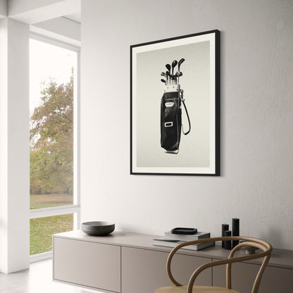 Vintage Golf Bag Poster | Celebrating Iconic Golf Legends | Dynamic Artwork of Players' Skill, Passion & Legacy | Perfect for Home Decor & Golf Enthusiasts