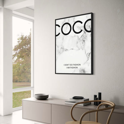 Coco-Chanel-Zitat | Marmordesign | Inspirierende Dekoration