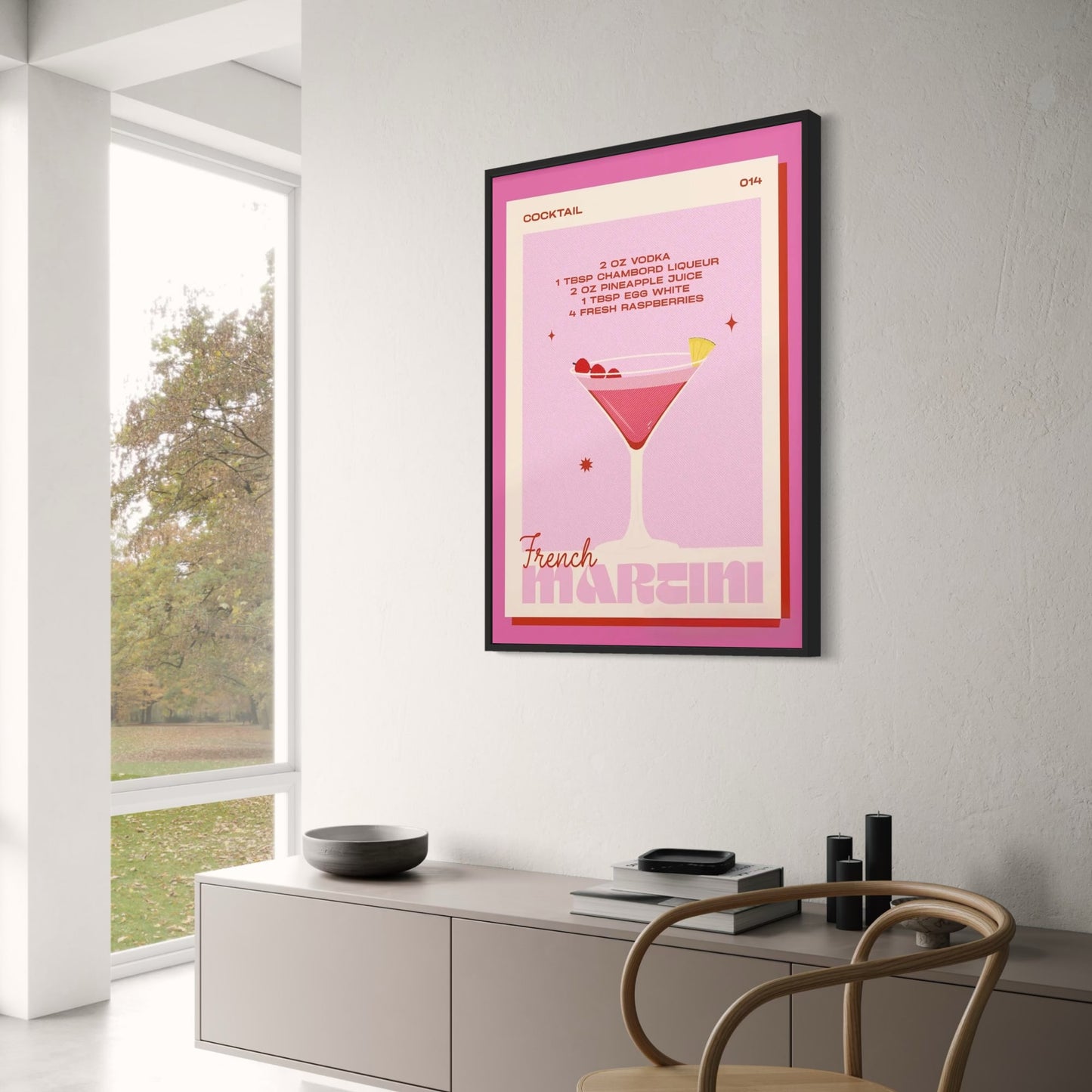 Vintage French Martini | Retro Cocktail Art