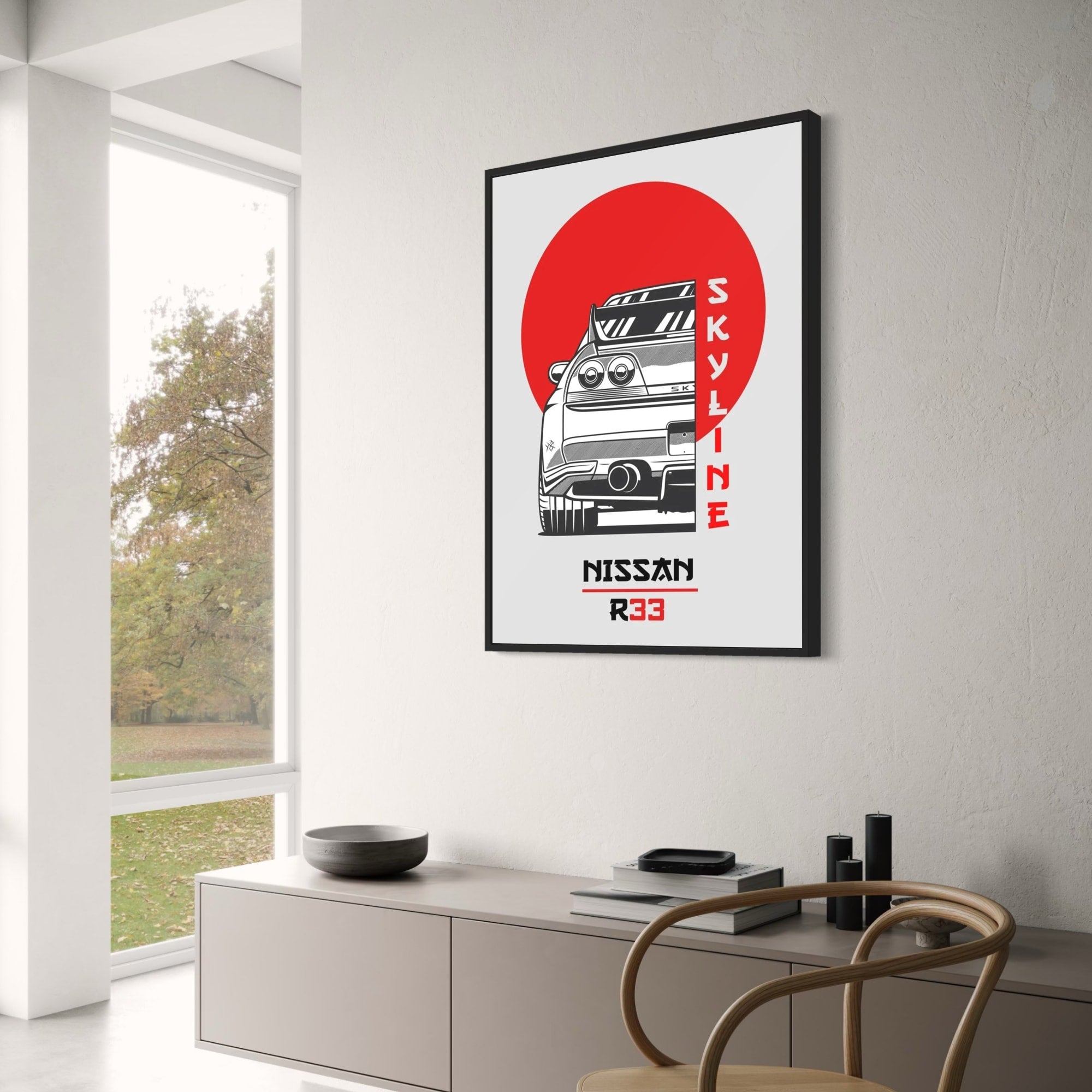 Nissan Skyline R33 | Japanese Car Art – Wall Of Art Studio