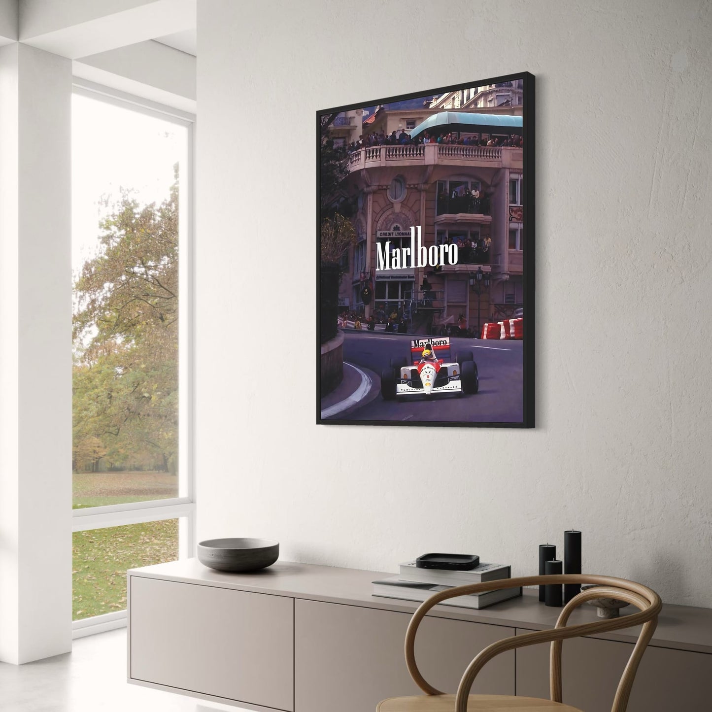 Vintage Formel 1 | Großer Preis von Monaco | F1-Rennplakat | McLaren MP4/8 | Ayrton Senna | Großer Preis von Monaco 1993