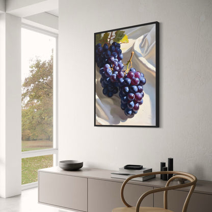 Donkere Zwarte Druiven | Elegante Galerij Print