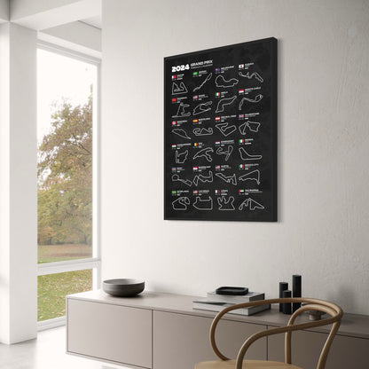Formel-1-Rennstreckenposter 2024 | 2024 | Unverzichtbarer Leitfaden für F1-Rennen | F1-Rennstreckenposter in Sammleredition