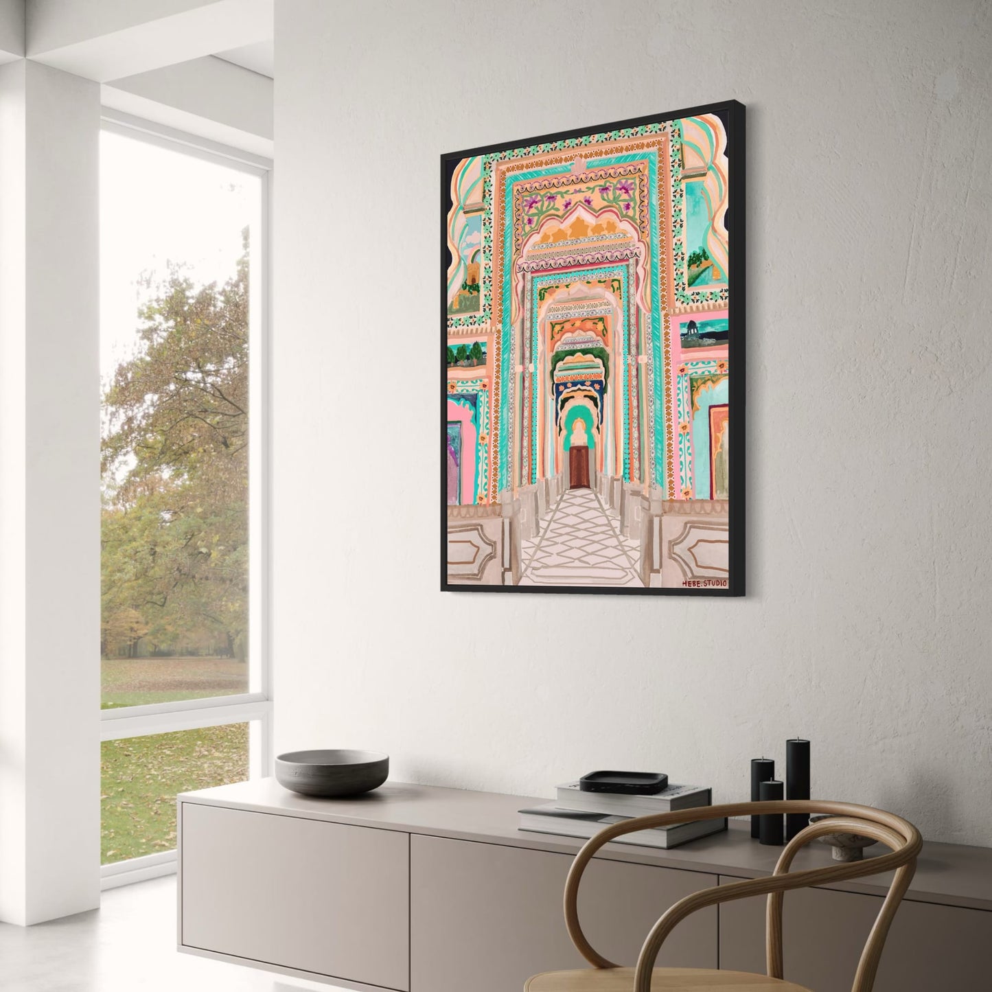 abstract india landscape poster