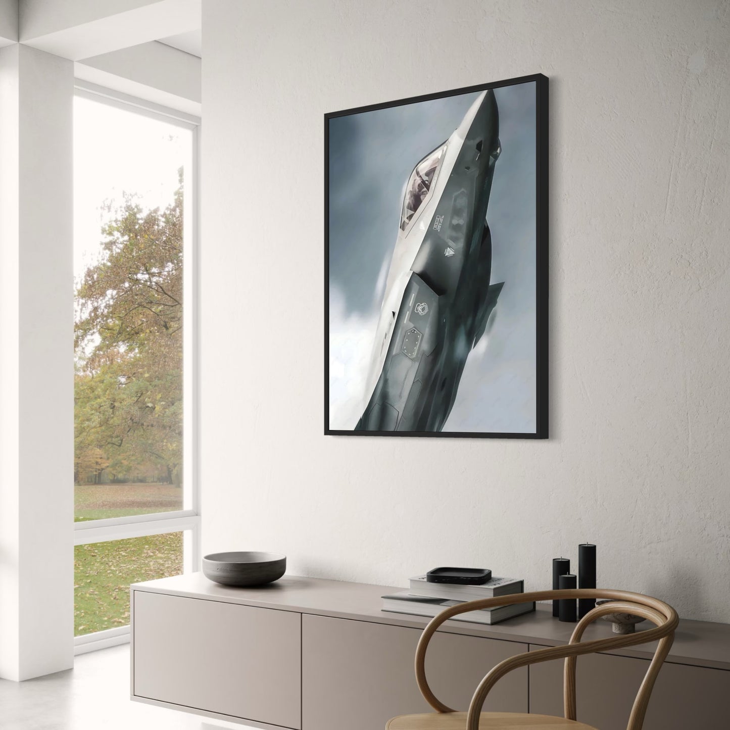 F22 Kampfjet-Poster | Coole Wandkunst | Wasserfester Druck | Ästhetisches Dekor für Schlafzimmer & Bar | Klebrige Heimdekoration