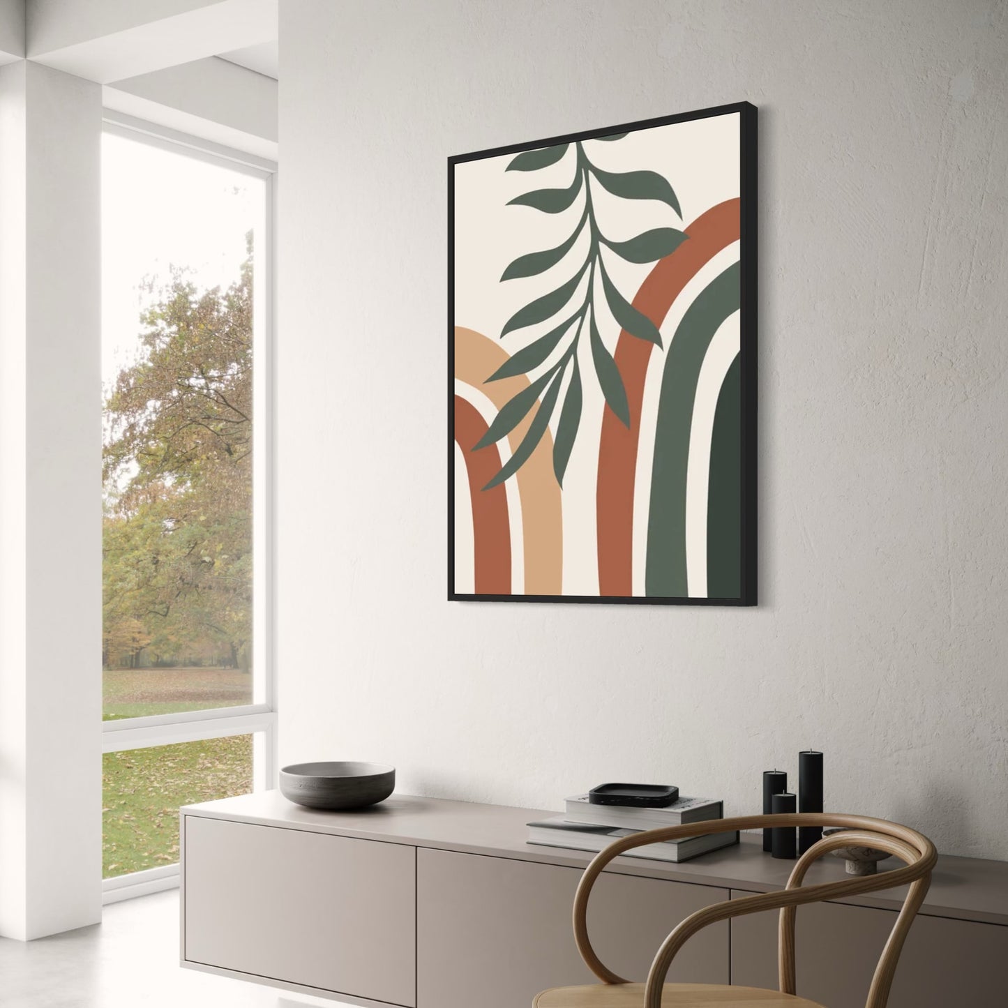 Botanical Balance Poster | Nature-Inspired Wall Art | Tranquil Greenery Decor | Calming Home Accent | Serene Plant Print