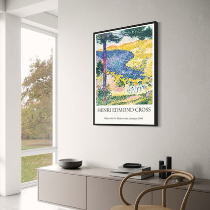 Henri Edmond Cross | Tal mit Tannen | Impressionistische Landschaft