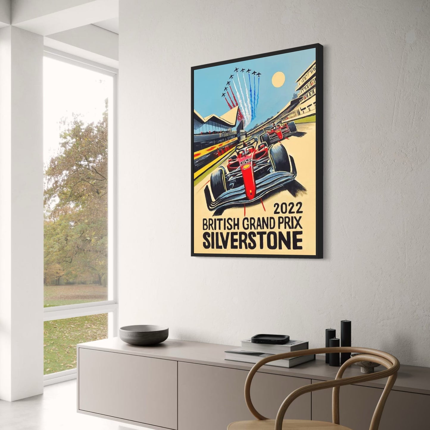 Poster zum Großen Preis von Großbritannien in Silverstone 2022 | Formel-1-Rennerlebnis | Motorsport-Kunstdruck | Wanddekoration für Rennsportbegeisterte