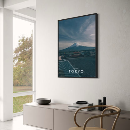Blick auf den Fuji | Tokio | Malerische Landschaften in der Nähe von Tokio | Natürliche und städtische Harmonie | Poster mit japanischer Architektur
