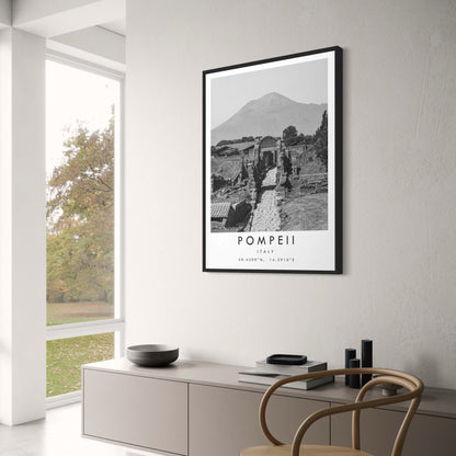 Pompeii Ruins | Historical Italy Landscape | Vintage Travel Poster Art | Ancient City Decor | Wall Art Print