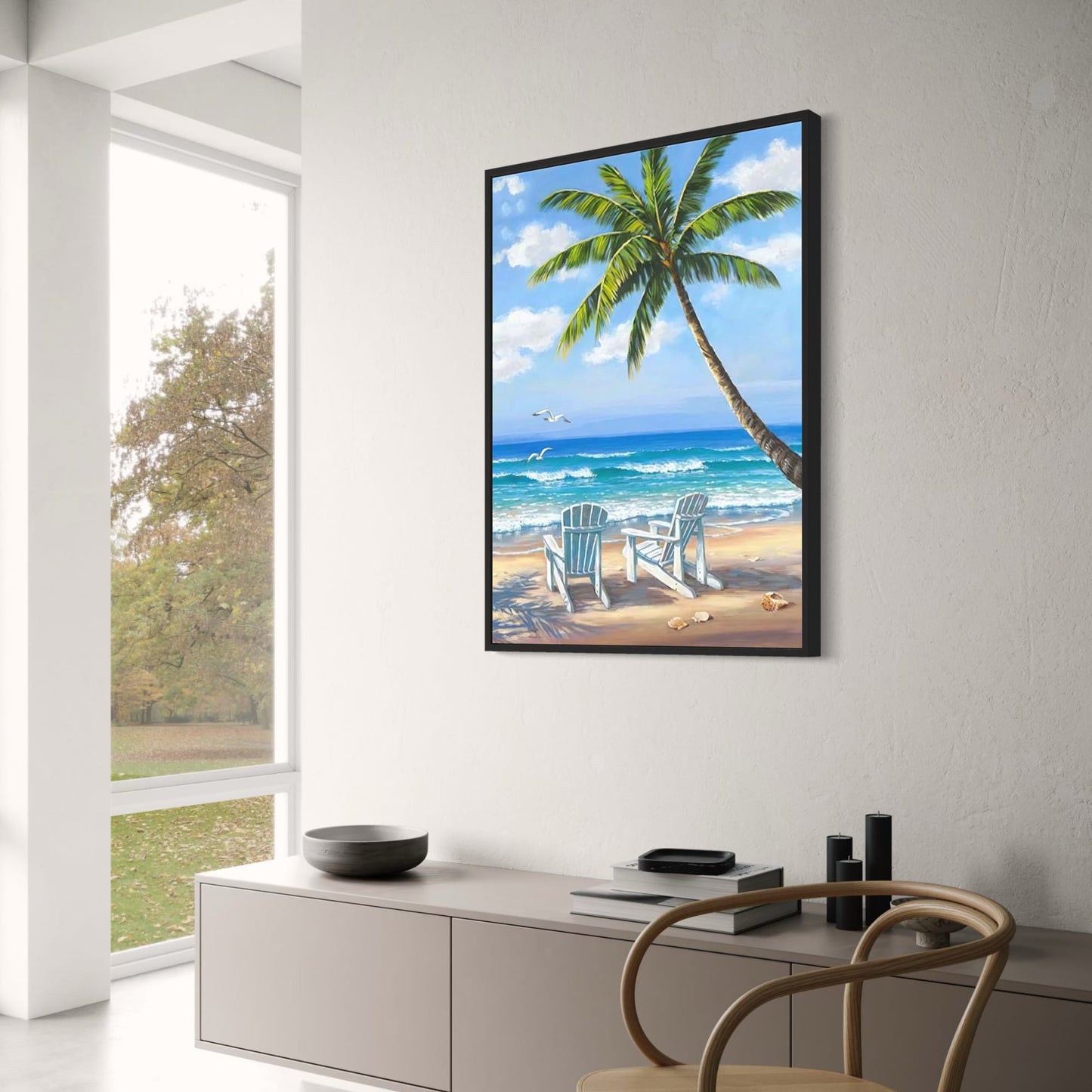 Beach Chairs | Tropical | Paradise Poster | Tranquil Moments at Tropical Beaches