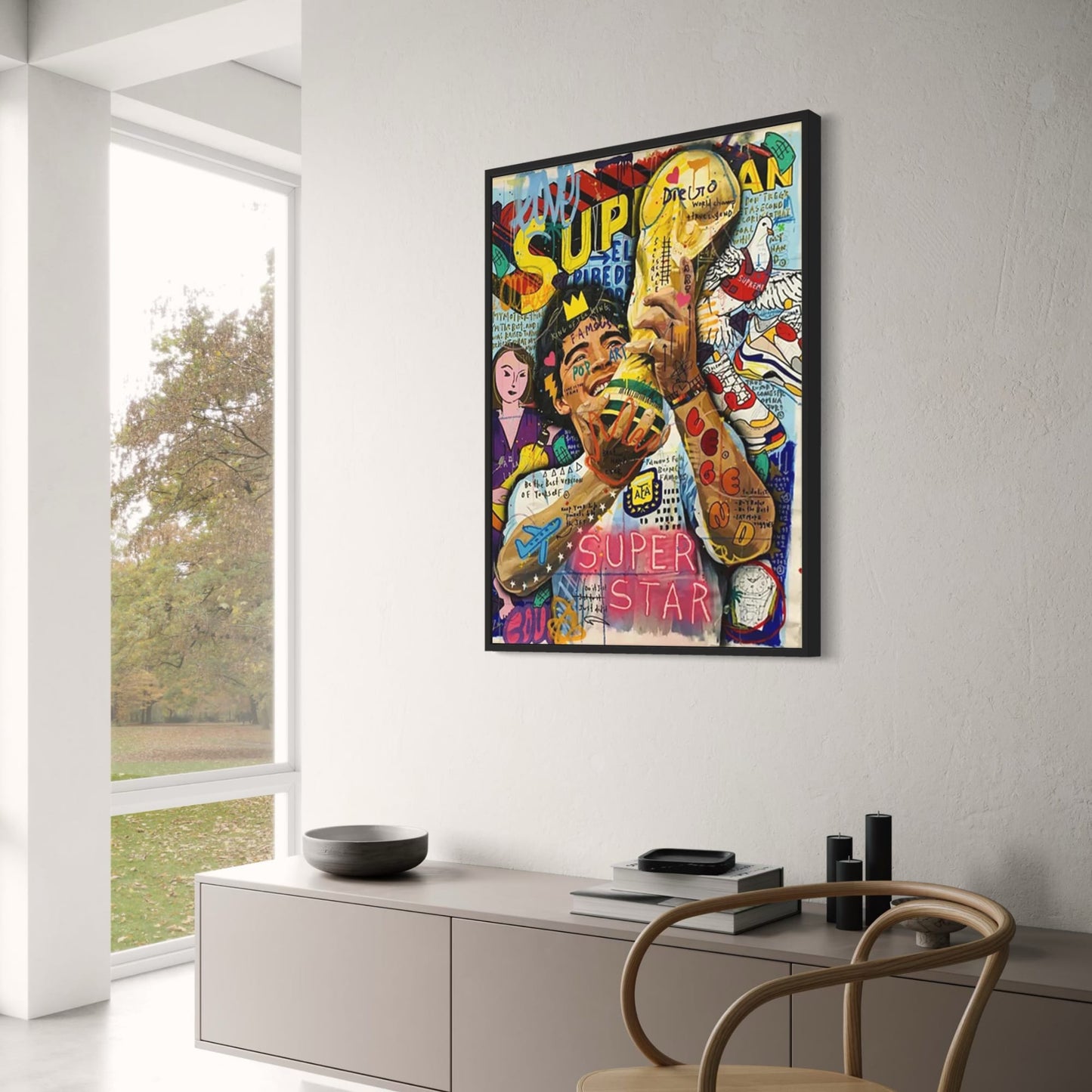 Graffiti Muurschildering | Diego Maradona | Voetbalsymbool