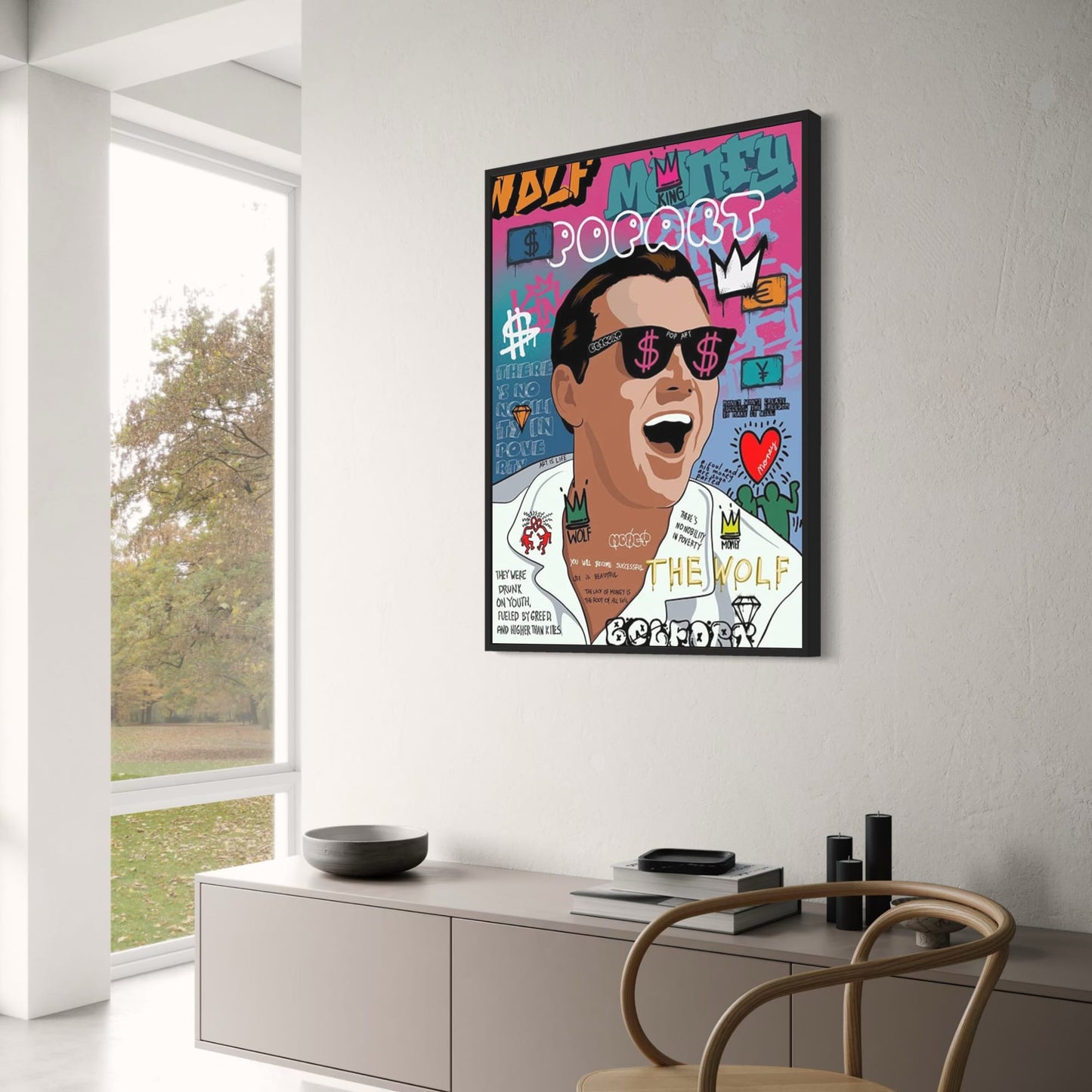 Graffiti-Pop-Artwork | Scarface Mona Lisa Street Poster | Abstrakte Film-Wandkunst | Wohndekor-Wandbild
